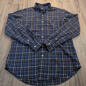 Polo Ralph Lauren Men's Blue Plaid Shirt Size Medium